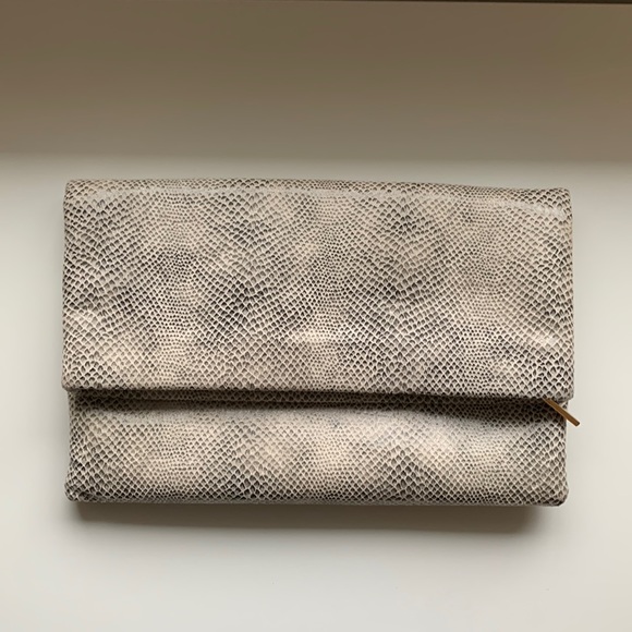 Nico & Olive Faux Snake Skin Clutch, Crossbody Bag - Picture 1 of 6